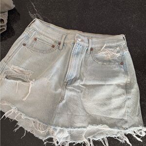 American Eagle Outfitters Light Blue Distressed Shorts